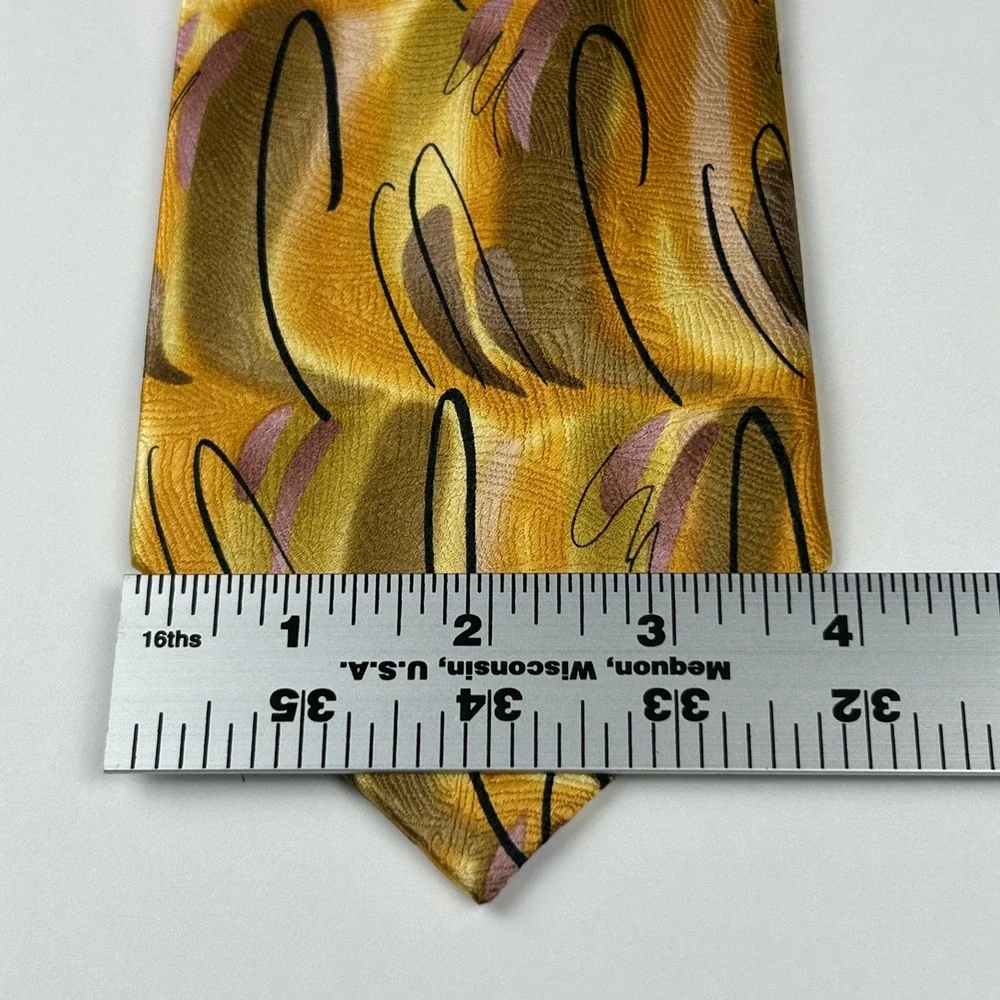 Vintage 2006 J. Garcia Northern Lights Limited Edition Yellow Silk Tie NWT‎